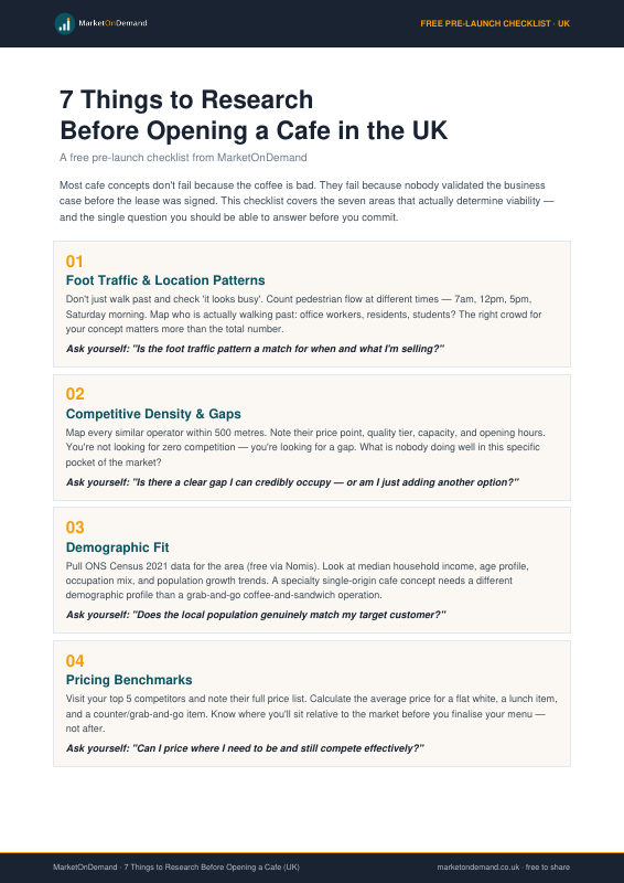 Preview of the 7 Things to Research Before Opening a Café checklist